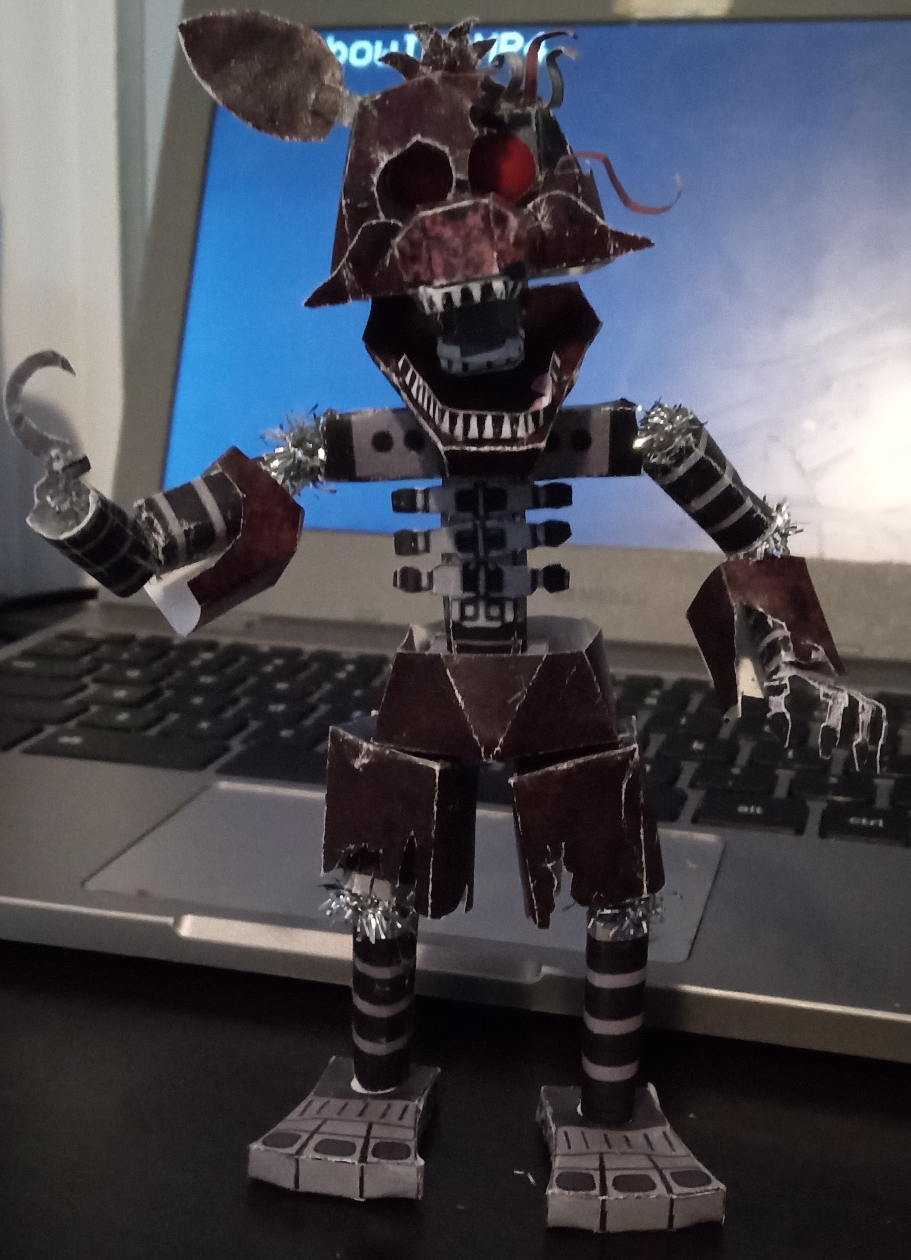 Ignited Foxy Papercraft Built by VincintAfton on DeviantArt