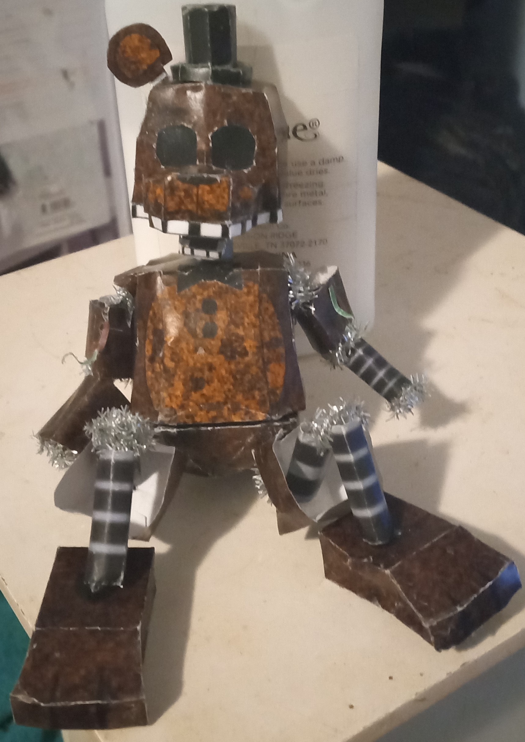 Ignited Golden Freddy Papercraft Built by VincintAfton on DeviantArt