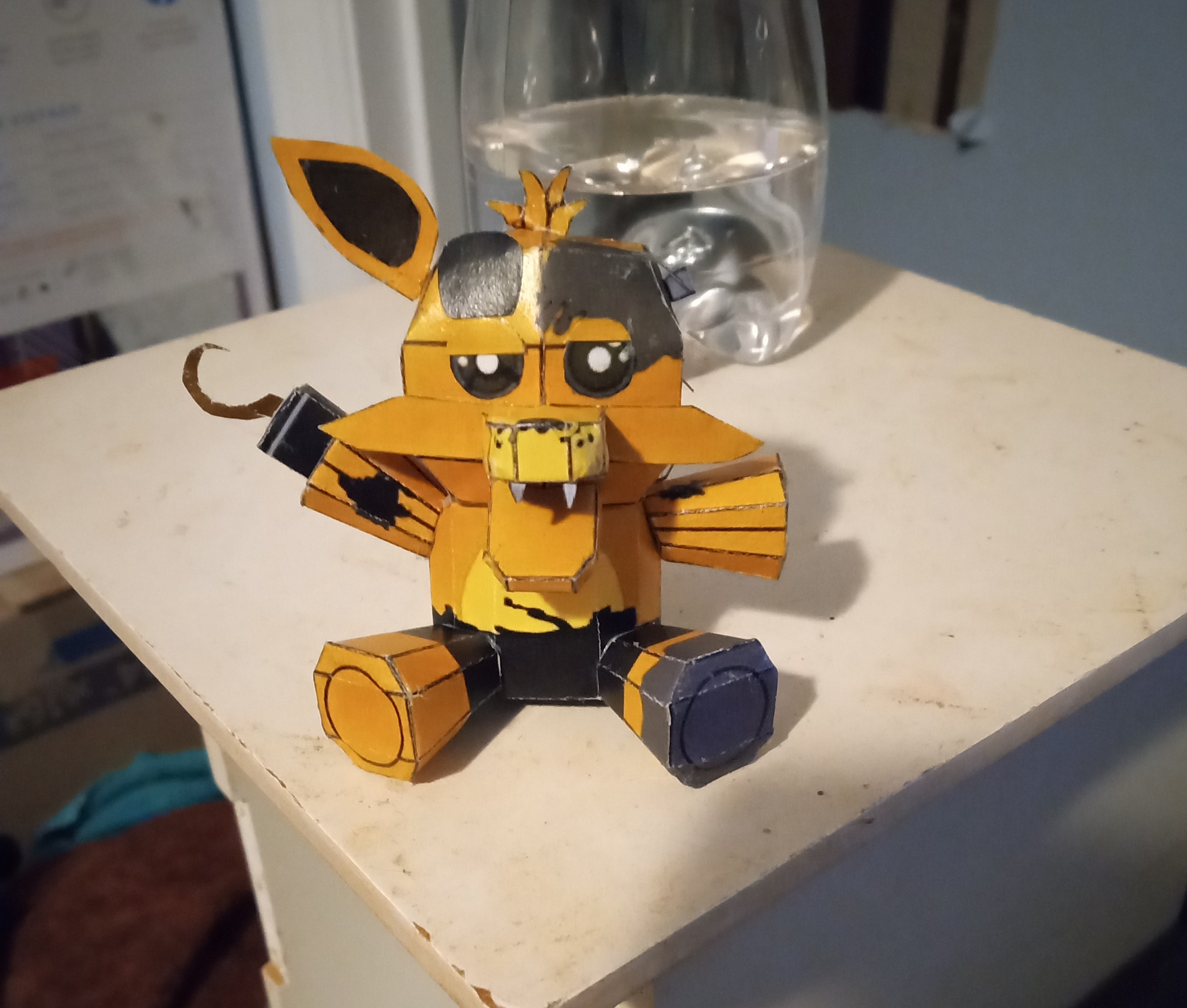 FNaF 2--Withered Golden Foxy Plush Papercraft by