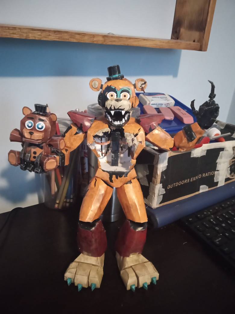 Withered Golden Freddy Plush Papercraft Built by VincintAfton on