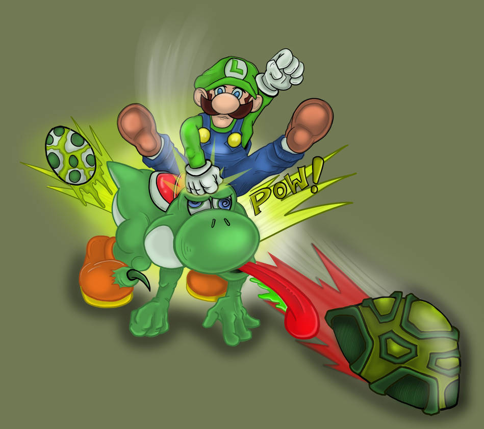 Yoshi Leg Yoshi fan-art submission for Newgrounds collab by rolentopia on DeviantArt