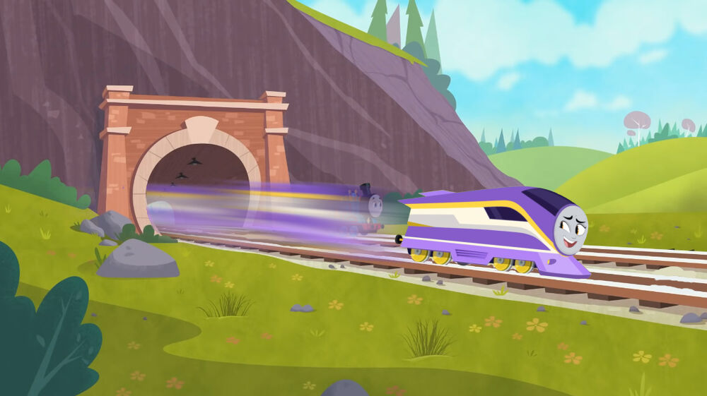 Thomas and Kana Racing by technohedgehog47 on DeviantArt