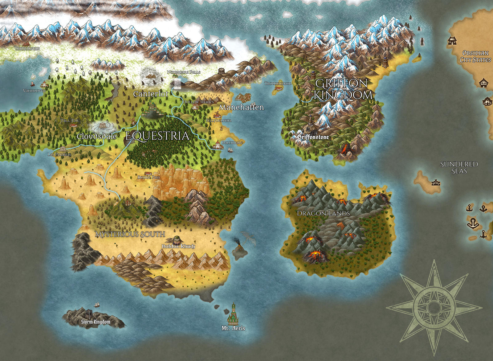 Equestria World Map by Harby94 on DeviantArt