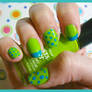 Nail Art- Blue Green