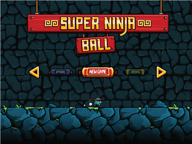 Super Ninja Ball Titlescreen