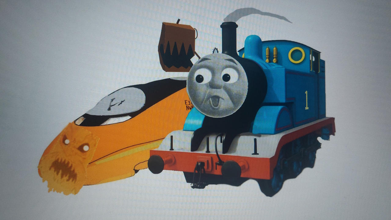 Evil R32 Train Fire the Evil Bullet train attacks Thomas by BusDriver2086 on DeviantArt