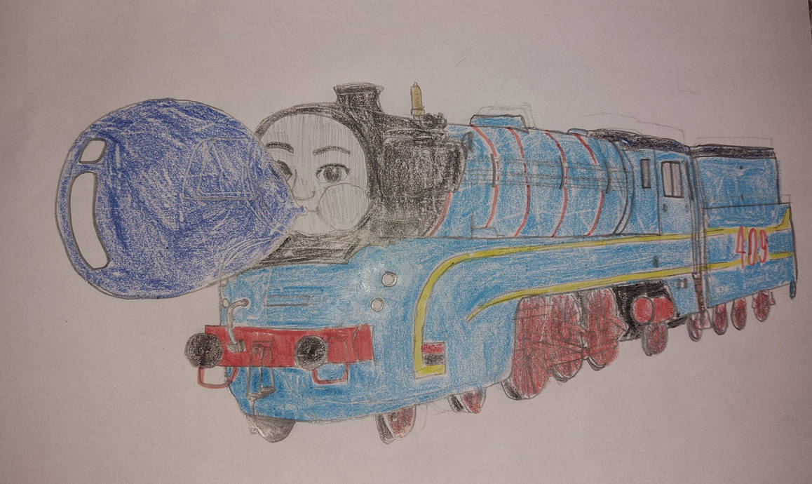 Frieda the German Engine inflating a balloon by BusDriver2086 on DeviantArt