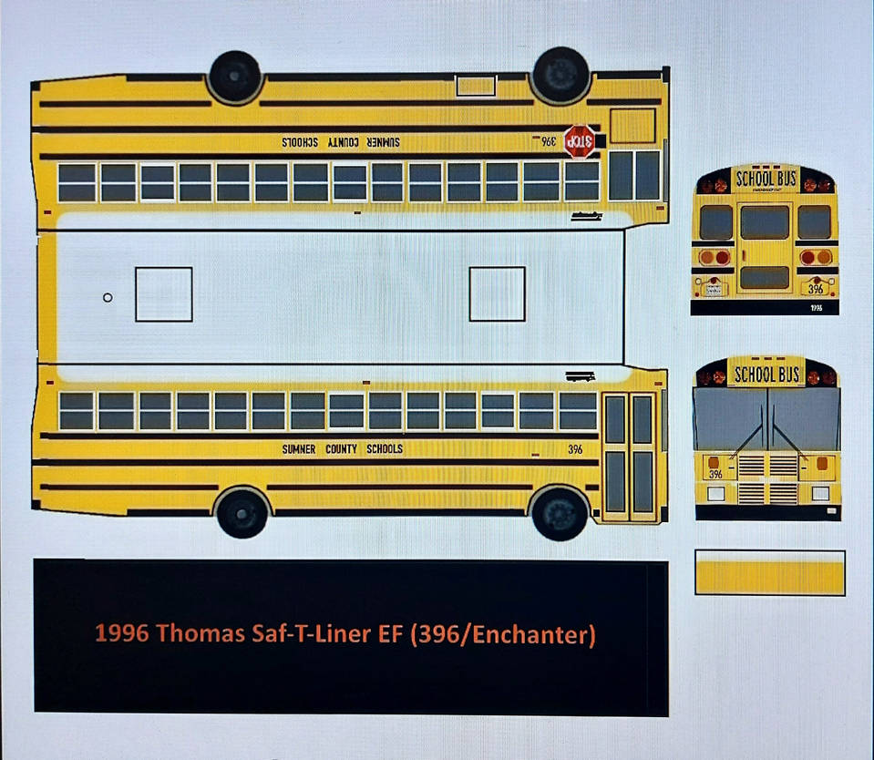 1996 Thomas EF (396) papercraft updated by BusDriver2086 on DeviantArt