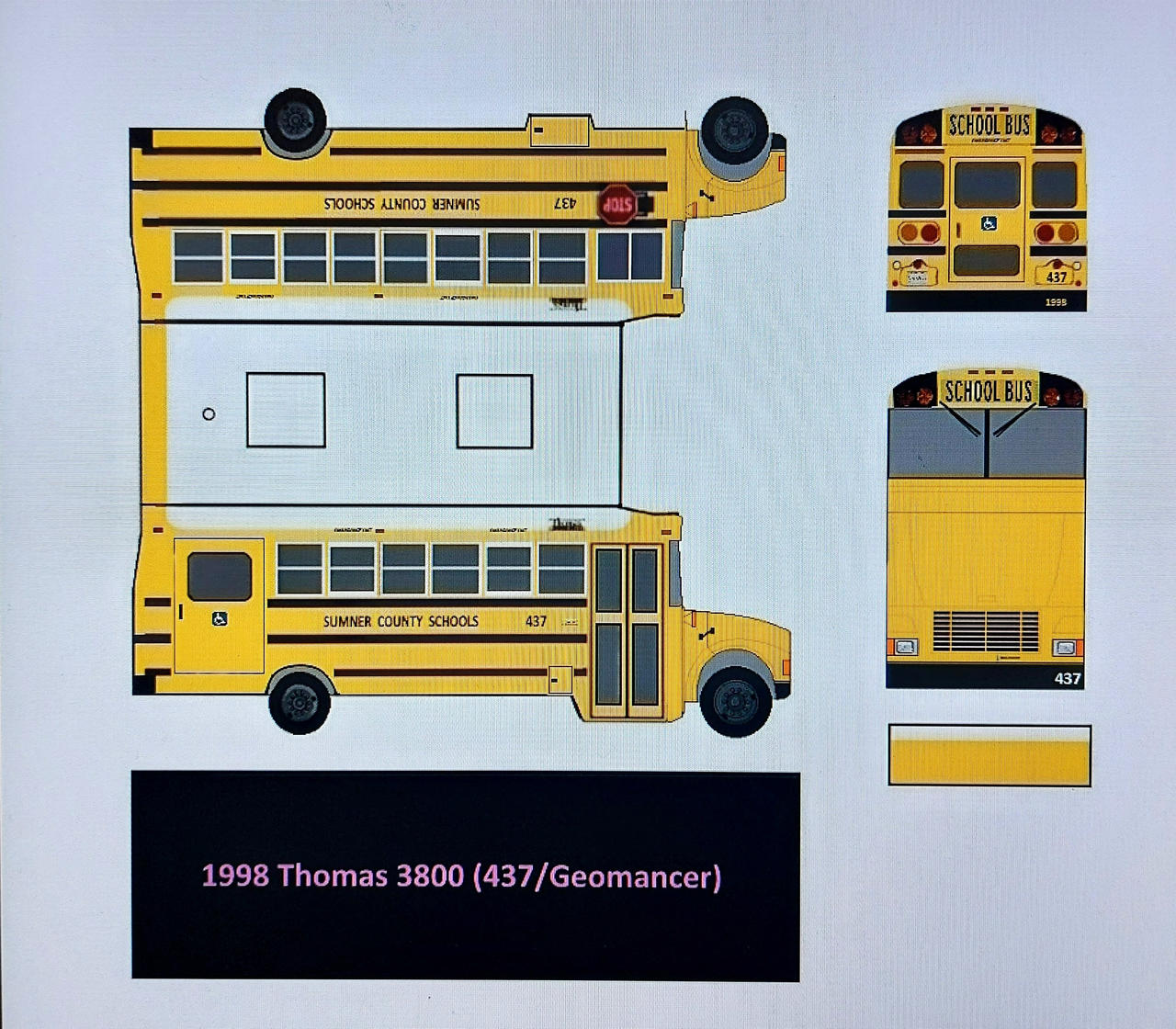 1998 Thomas 3800 (437/Geomancer) papercraft by BusDriver2086 on DeviantArt