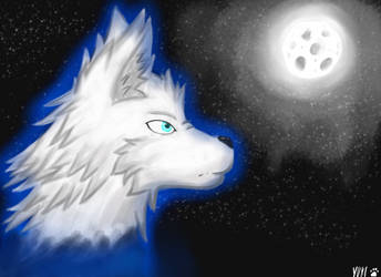 White wolf - Experiment on Krita
