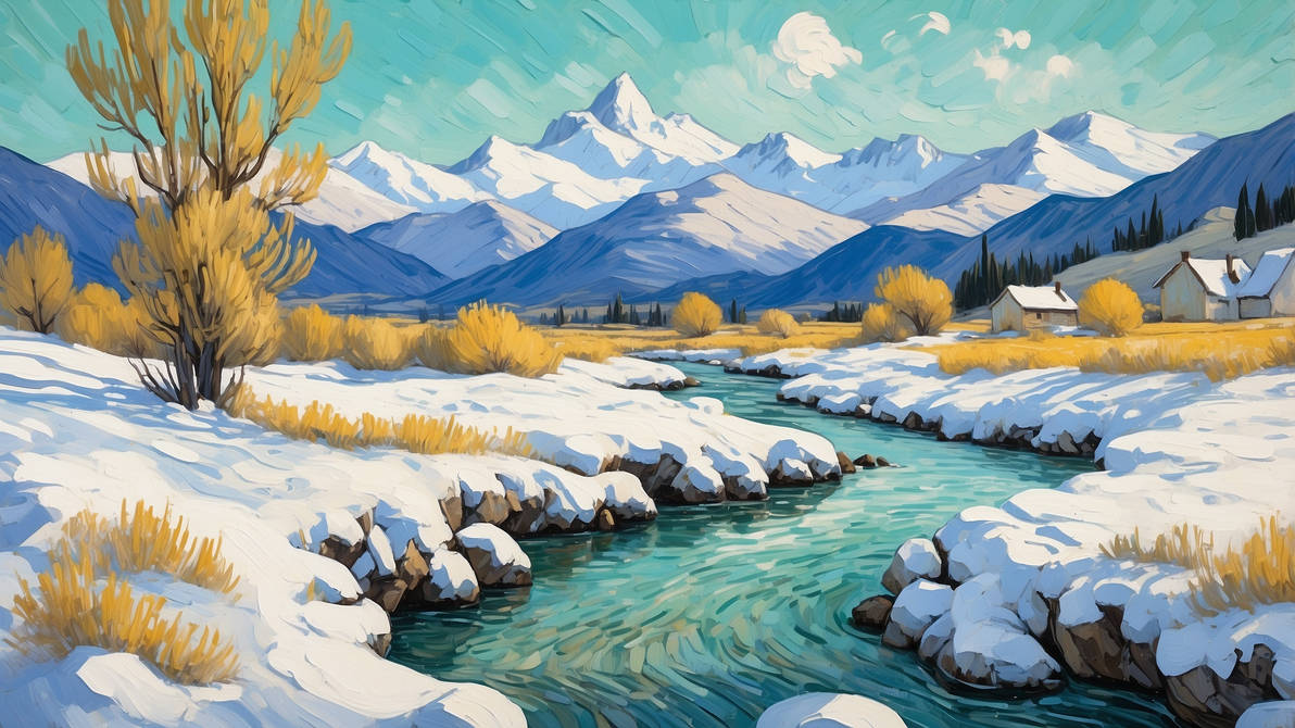 Erwin Winter Pyrenees winter impressionist landscape by erwindirk on DeviantArt