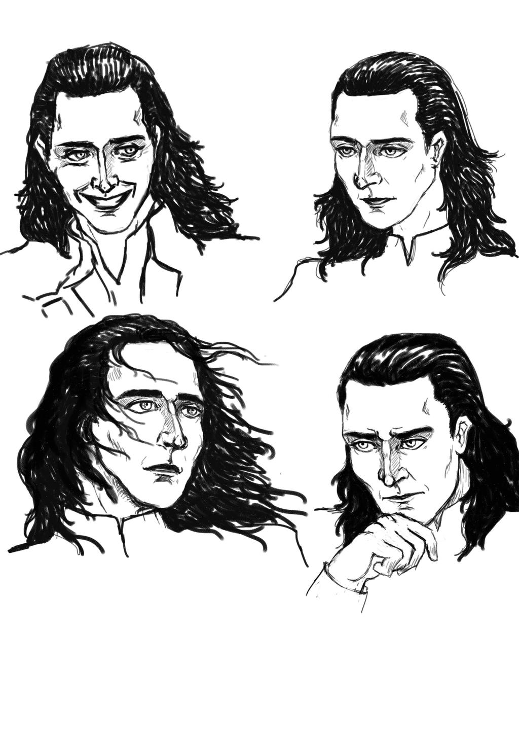 Loki sketches for Lost