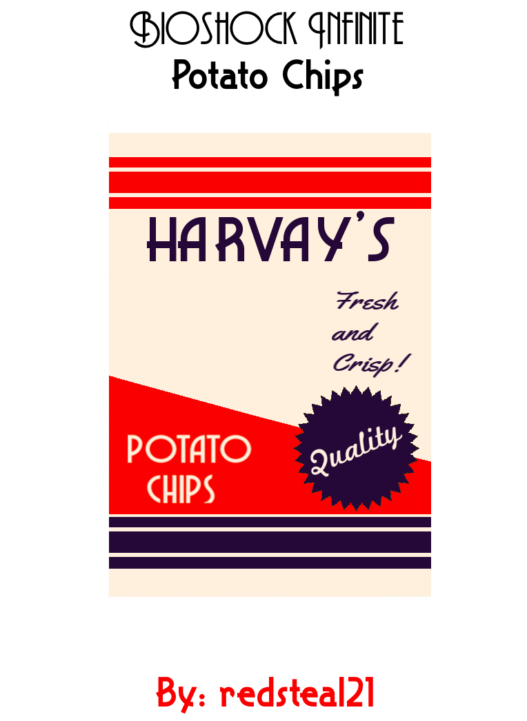 BioShock Infinite HARVAY'S Potato Chips Label