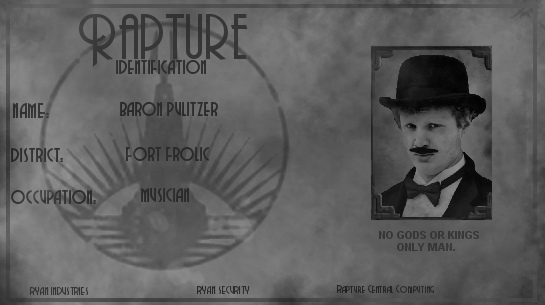 Personal BioShock Rapture Identification Card