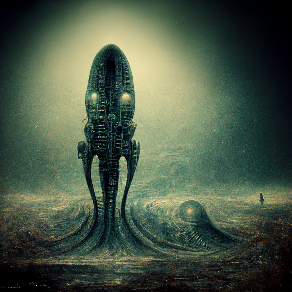 Biomechanical Alien Spacecraft by DrKhumAI on DeviantArt
