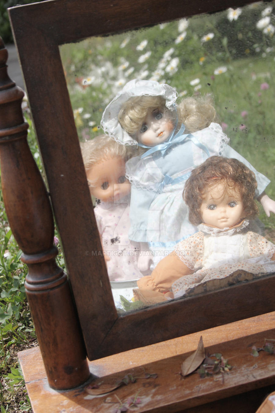 Dolls in the mirror