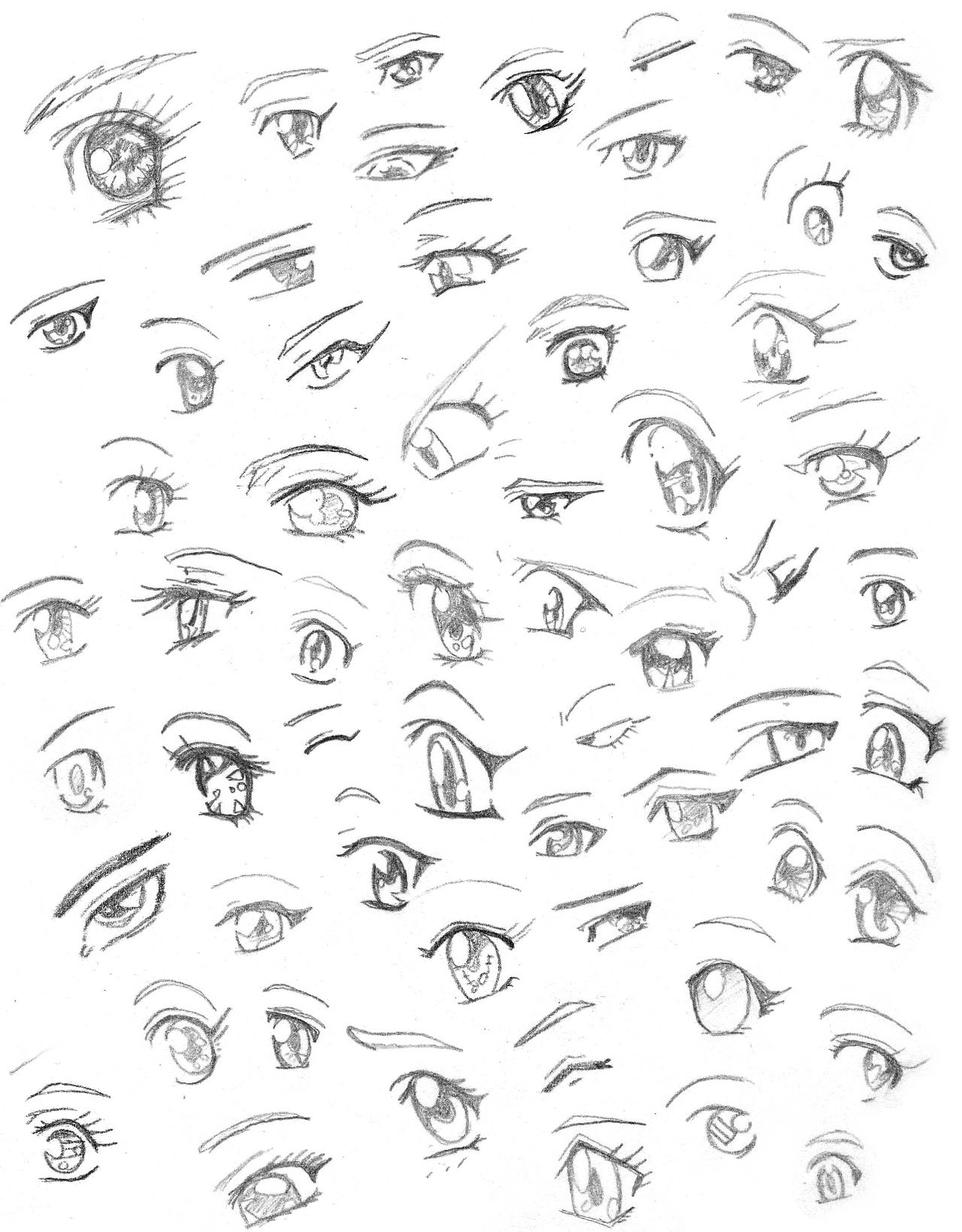 manga eyes practice by mcproject on DeviantArt
