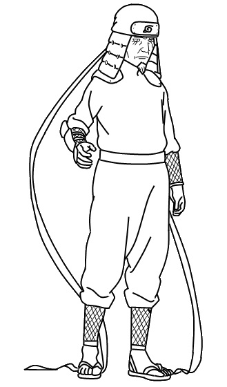 Desenhos para colorir de Sarutobi Hiruzen em PDF - Desenhos para