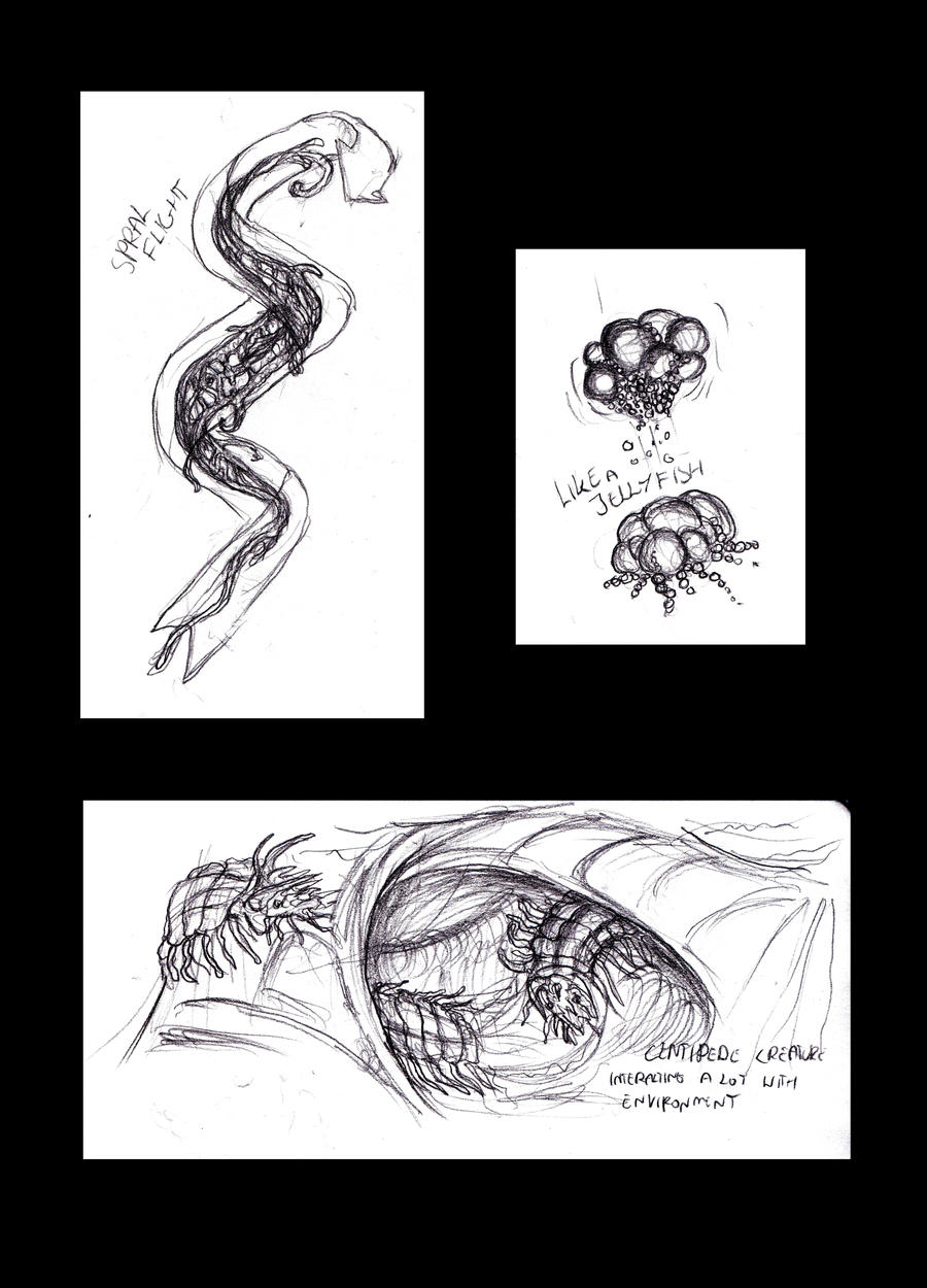 Sketches for Lovecraftian  Creatures, Witch House