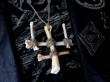 Watain Crux Tridentis Bone Pendant