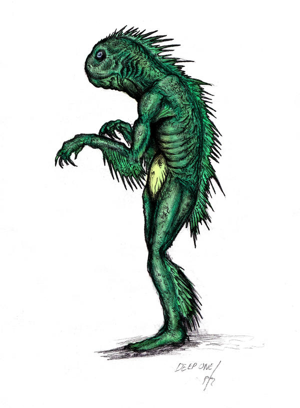 Lovecraft - Deep One, Colored II by KingsOfEvilArt on DeviantArt