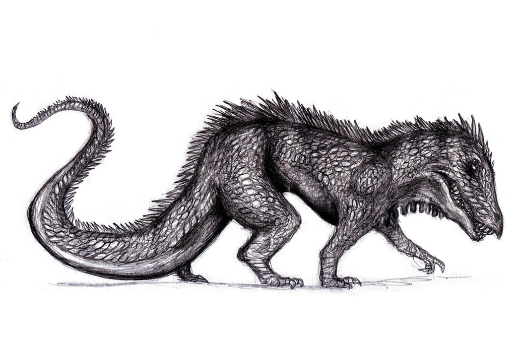 Wingless Dragon II by KingsOfEvilArt on DeviantArt