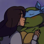 oh she do be kissin that turtle by weirdfangirl59