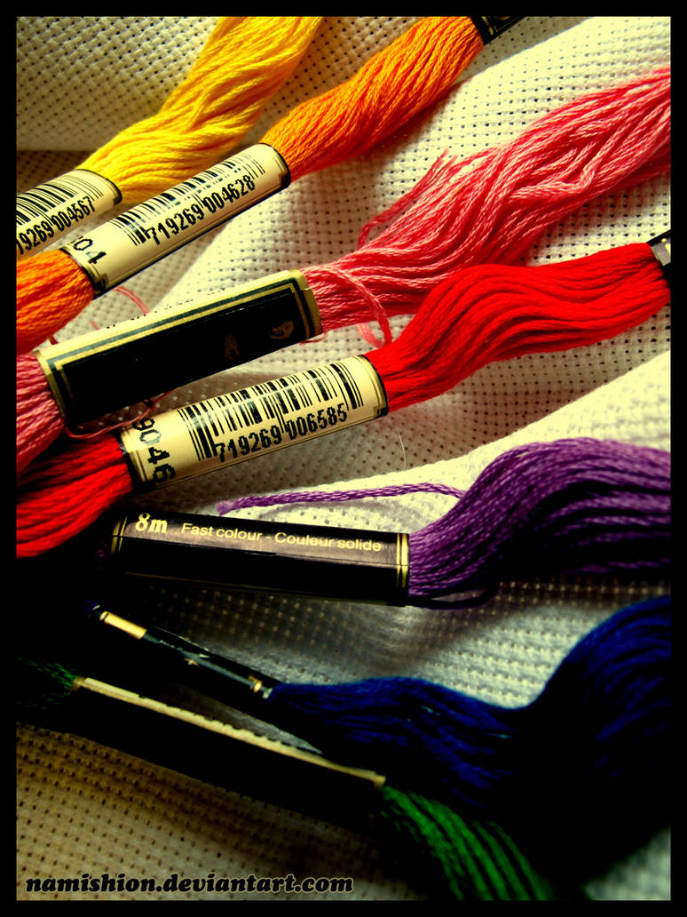 Rainbow threads by namishion on DeviantArt
