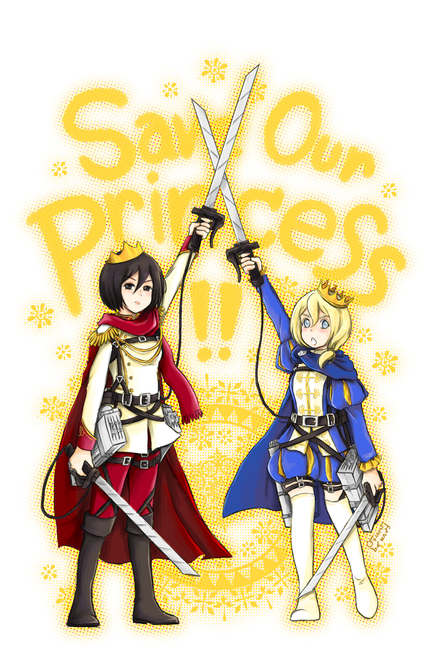 [Fanart Attack on Titan] Save Princesses!!