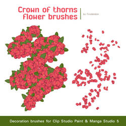 Free Crown of thorns flower Brushes