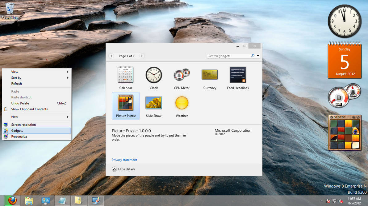 Windows Sidebar for Windows 8 RTM by scritperkid2 on DeviantArt