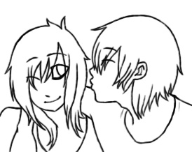 How About a Kiss? line art