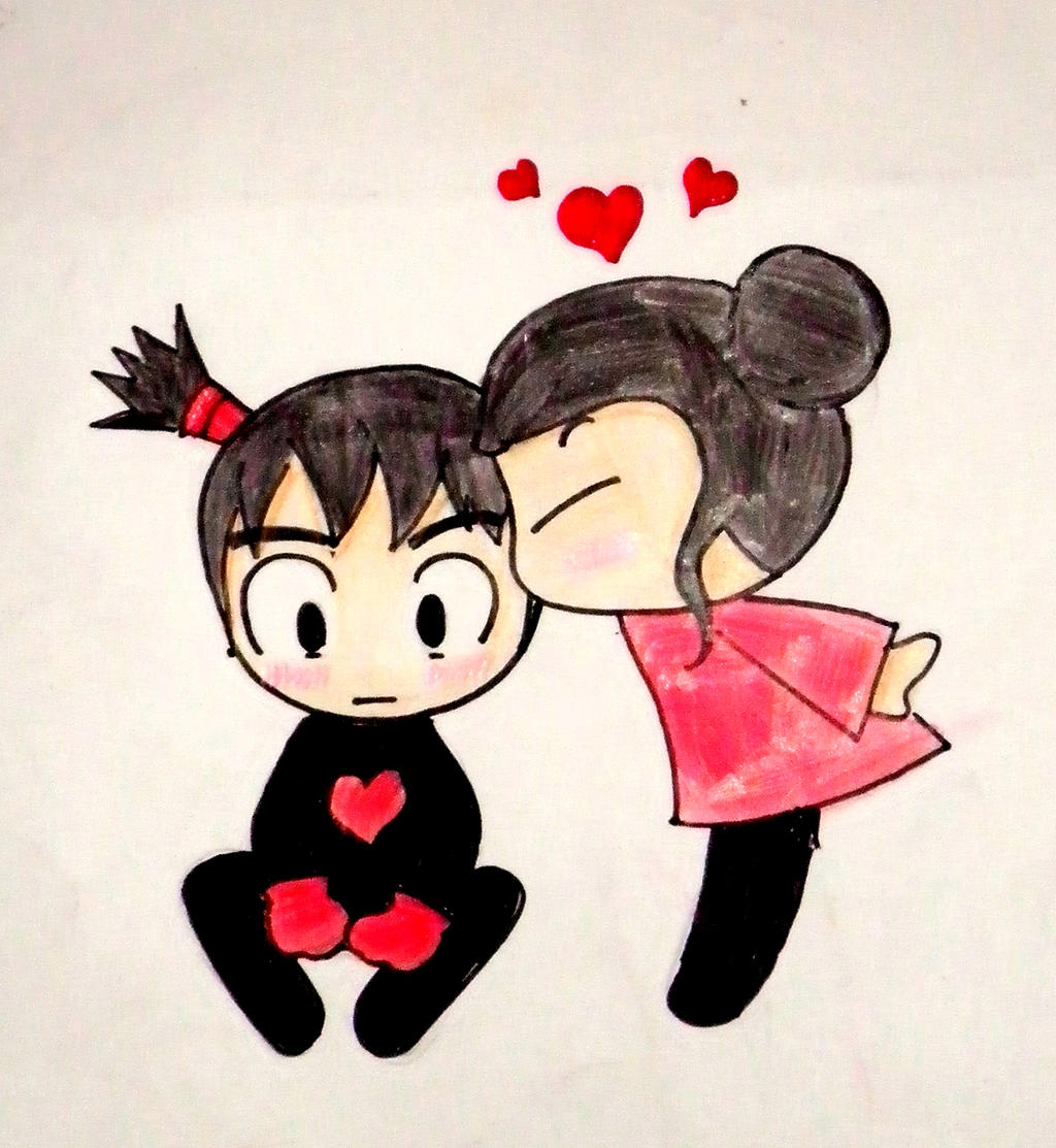 Pucca pucca puca y garu dibujos de pucca caricaturas robar un beso arte con...