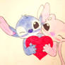 Stitch y angel love