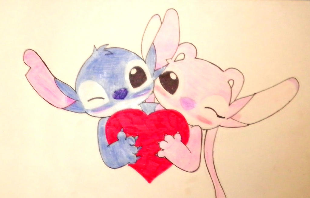 Stitch y angel love