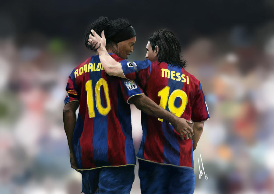 Lionel Messi and Ronaldinho - FC Barcelona by medalXD on DeviantArt