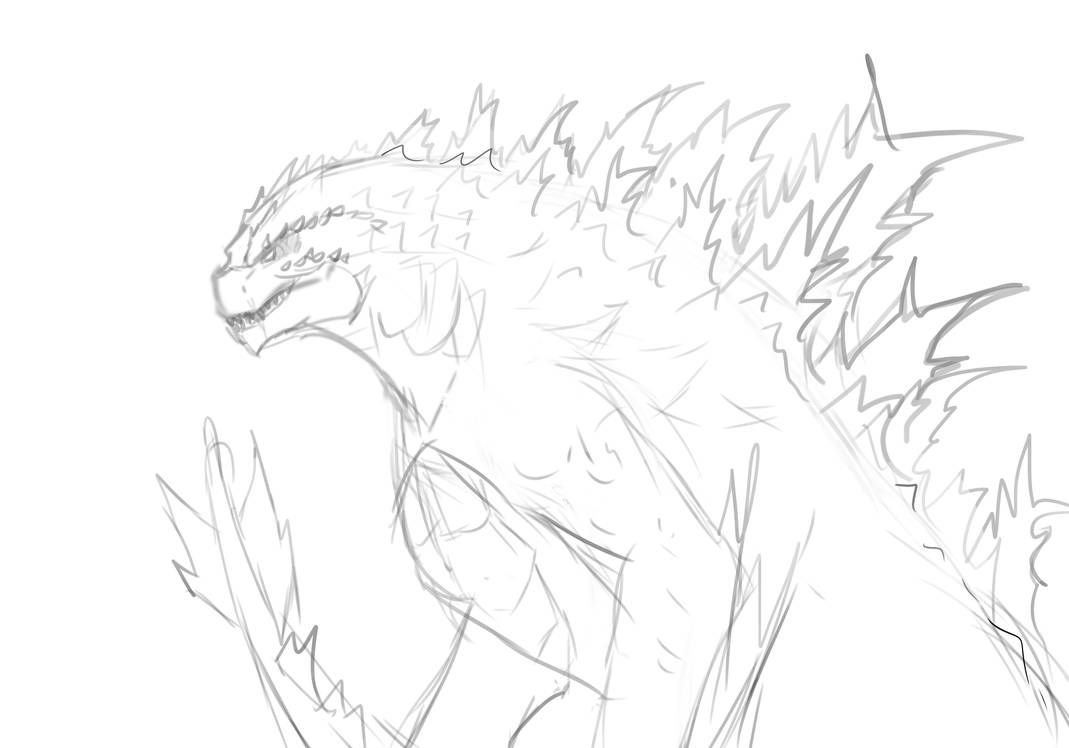 Godzilla 2025 Sketch by KaiLikesDinosaurs on DeviantArt