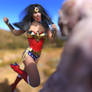 Wonder Woman in action