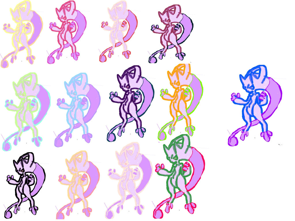 colorful new mewtwo by Tashiyoukai on DeviantArt