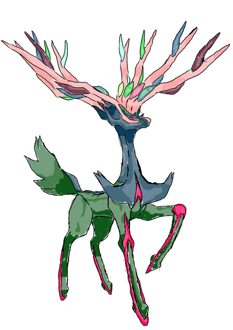 Xerneas version 4 (shiny form 1) by Tashiyoukai on DeviantArt