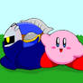 Meta Knight and Kirby