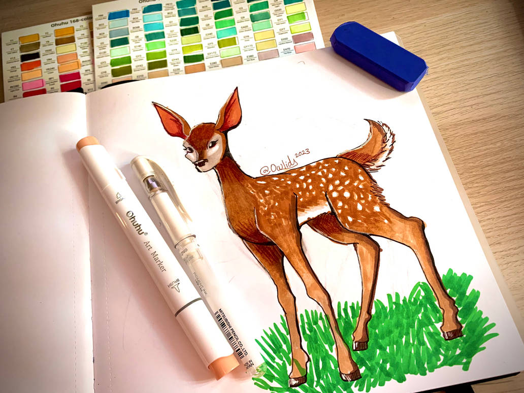 Traditional Doe by Owlidy on DeviantArt