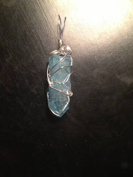 Throat Chakra Aqua Aura pendant