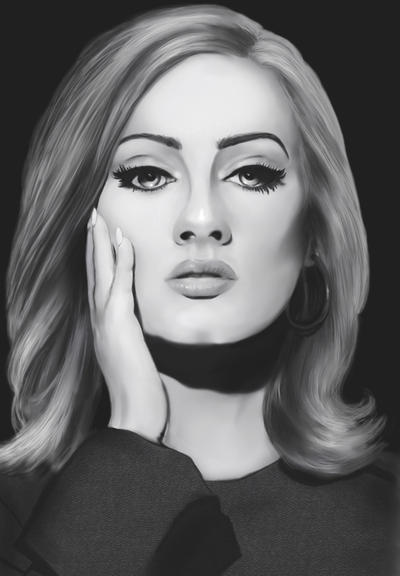 Adele painting by TRAVELLINGTHEC0SM0S on DeviantArt