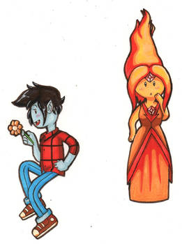 Flame Princess and Marshall Lee