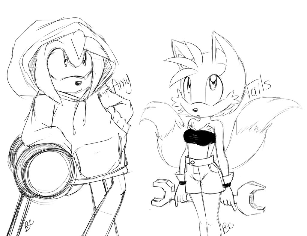 Gender bend Amy and Tails