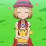 Serena Cuddling Ash (Ashachu)