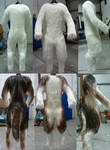 Airbrushing Wolf Fursuit Bodysuit by zyxwen