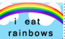 I Eat Rainbows Stamp
