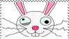 Crazy Bunny Stamp by bizarrostamps